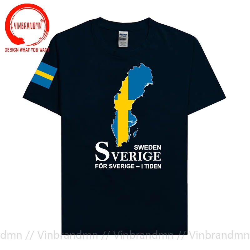 Sweden Sverige Swedish Swede T Shirt Men Kingdom of Sweden Brand Printed Tee Shirt for Country Nation Team New SE Flag T-Shirt