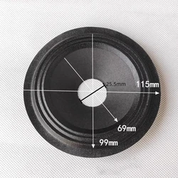 GHXAMP 4.5 inch 115mm Speaker Cloth Edge Drum Paper Striped Cone 25.5core Speaker Accessory 2PCS