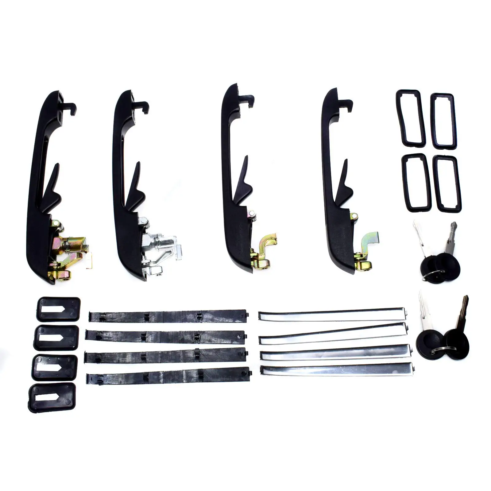 4Pcs 191837205A 191837207 193839206 191837208A Four Sided Door Handles for VW Mk1 Mk2 Golf Jetta Rabbit GTI