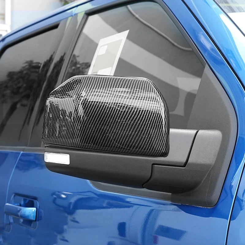 

Carbon Fiber Rearview Mirror Cover Side Door Side Mirror Overlay Cover For Ford Raptor F150 2015+