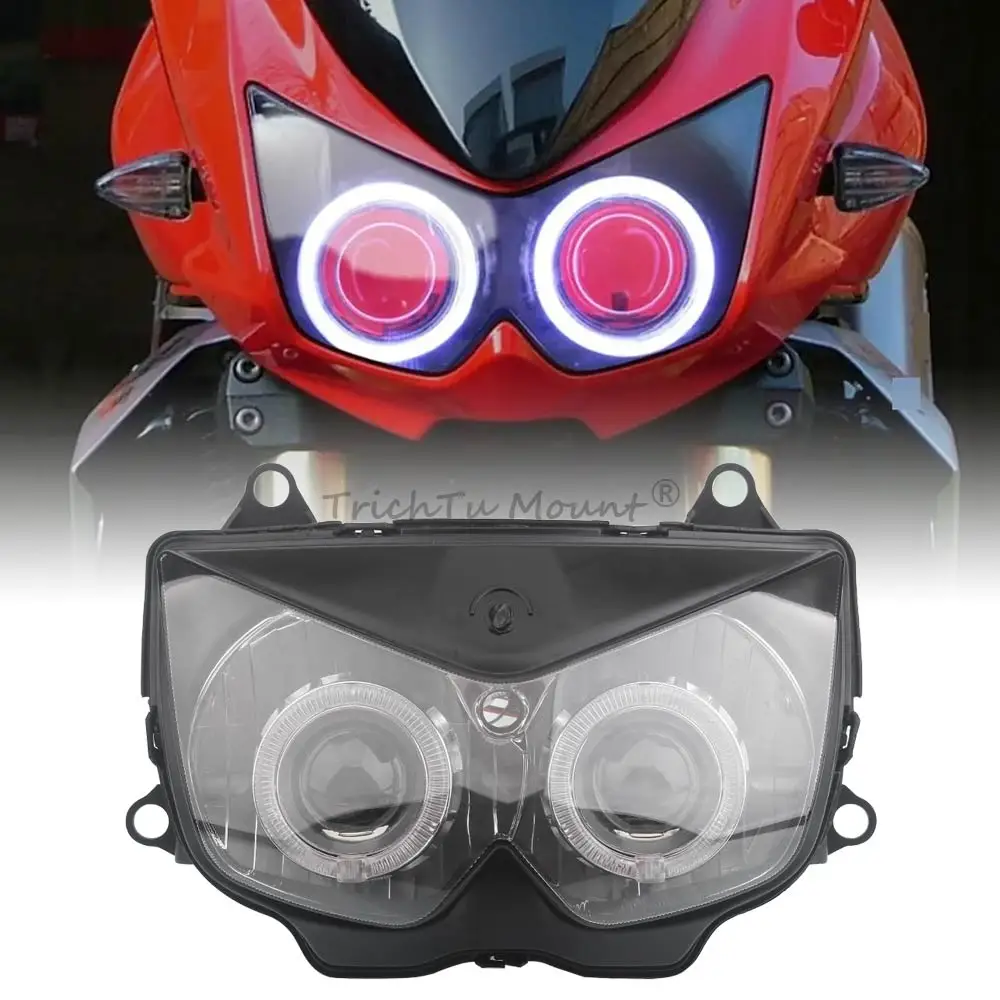 Motorcycle Headlight Lo/Hi Beam Headlamp Custom HID Headlight Assembly For Kawasaki Z1000 Z750 Ninja 250R EX250 moto led light