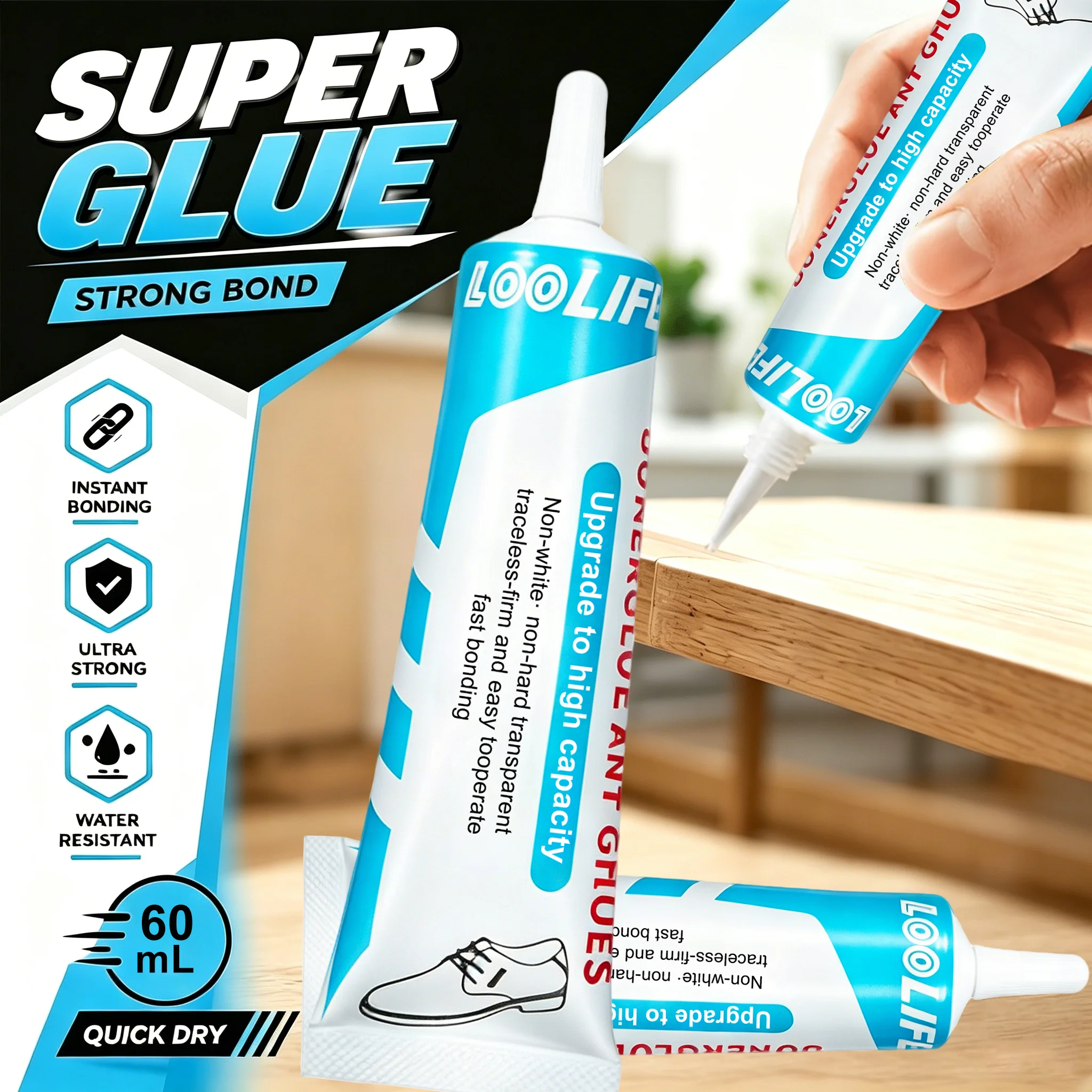 60ml Shoes Glue Strong Shoe-Repairing Adhesive Waterproof Shoe Repair Glue Shoemaker Professional Sole Fix Glue Clear Sealant