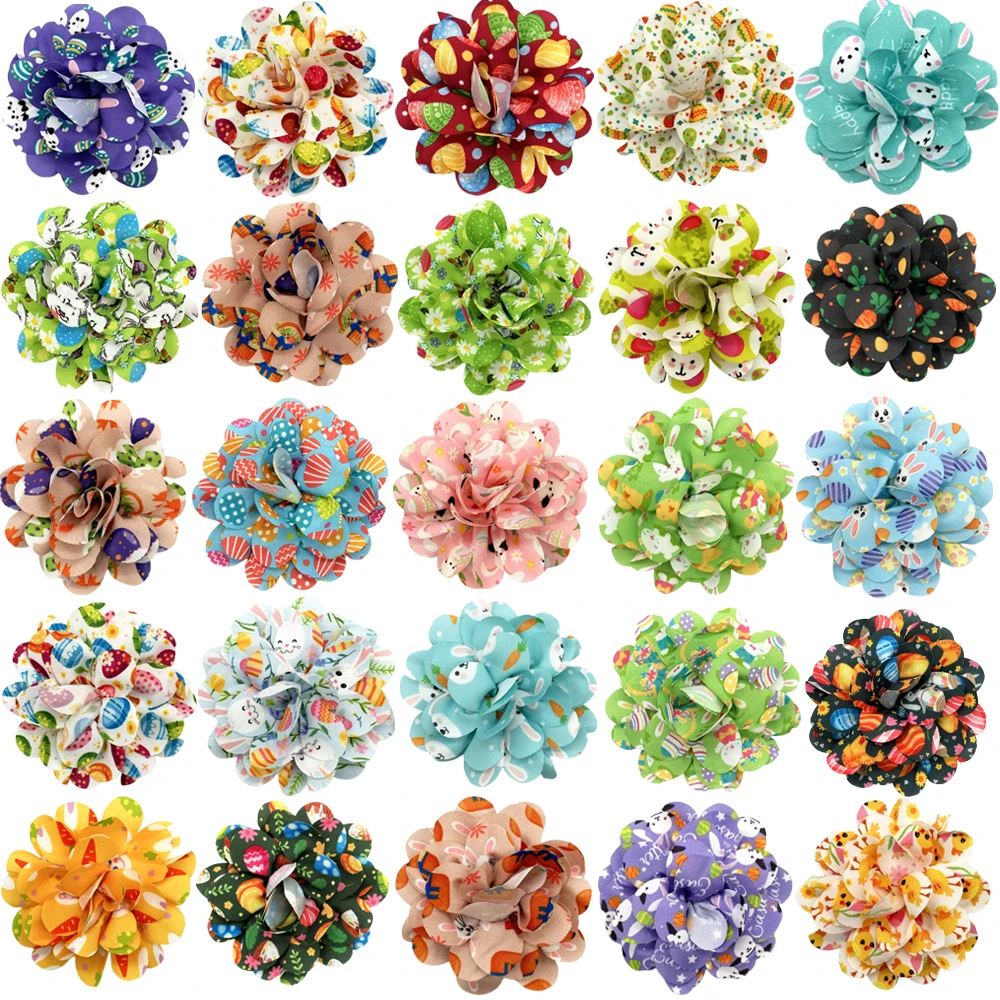 50/100pcs Easter Remove Dog Bow Ties Dog Flower-Collar Sliding Pet Dog Bowties Collar Large Dog Bowties Pet Grooming Products