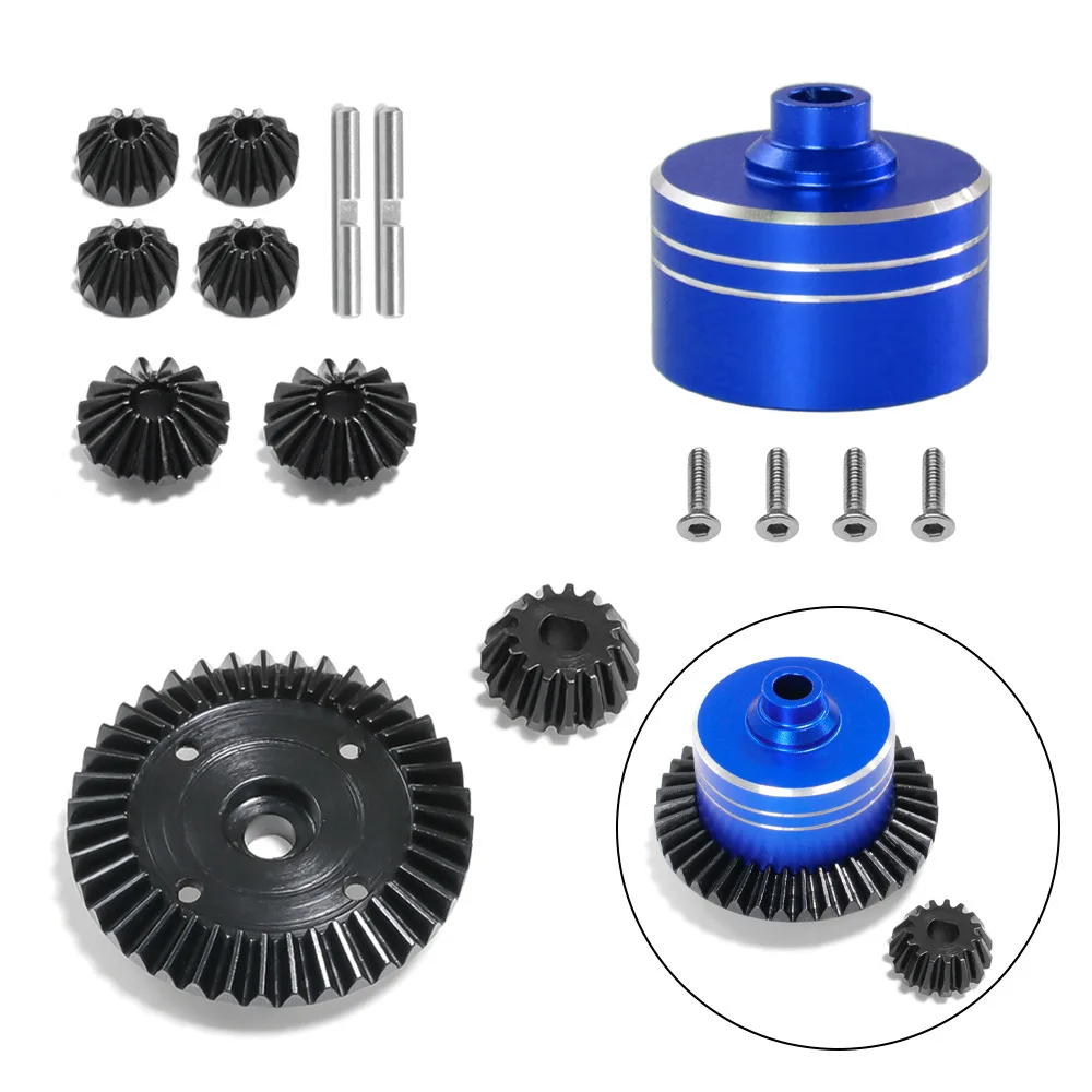 1 Set  45# Steel Gear 7075 Differential Case Differential Assembly Diff for TAMIYA XV02 TT02 TT02B