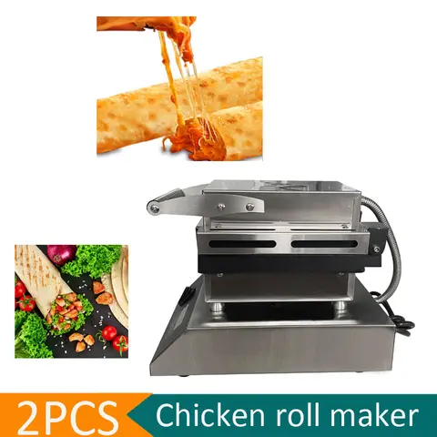 Digital kycklinglimpamaskin i rostfritt stål, mexikansk kycklingburrito, kycklingrullmaskin, non-stick kycklingwrap-brödrostmaskin 8 best sales inslagningsmaskin - №1