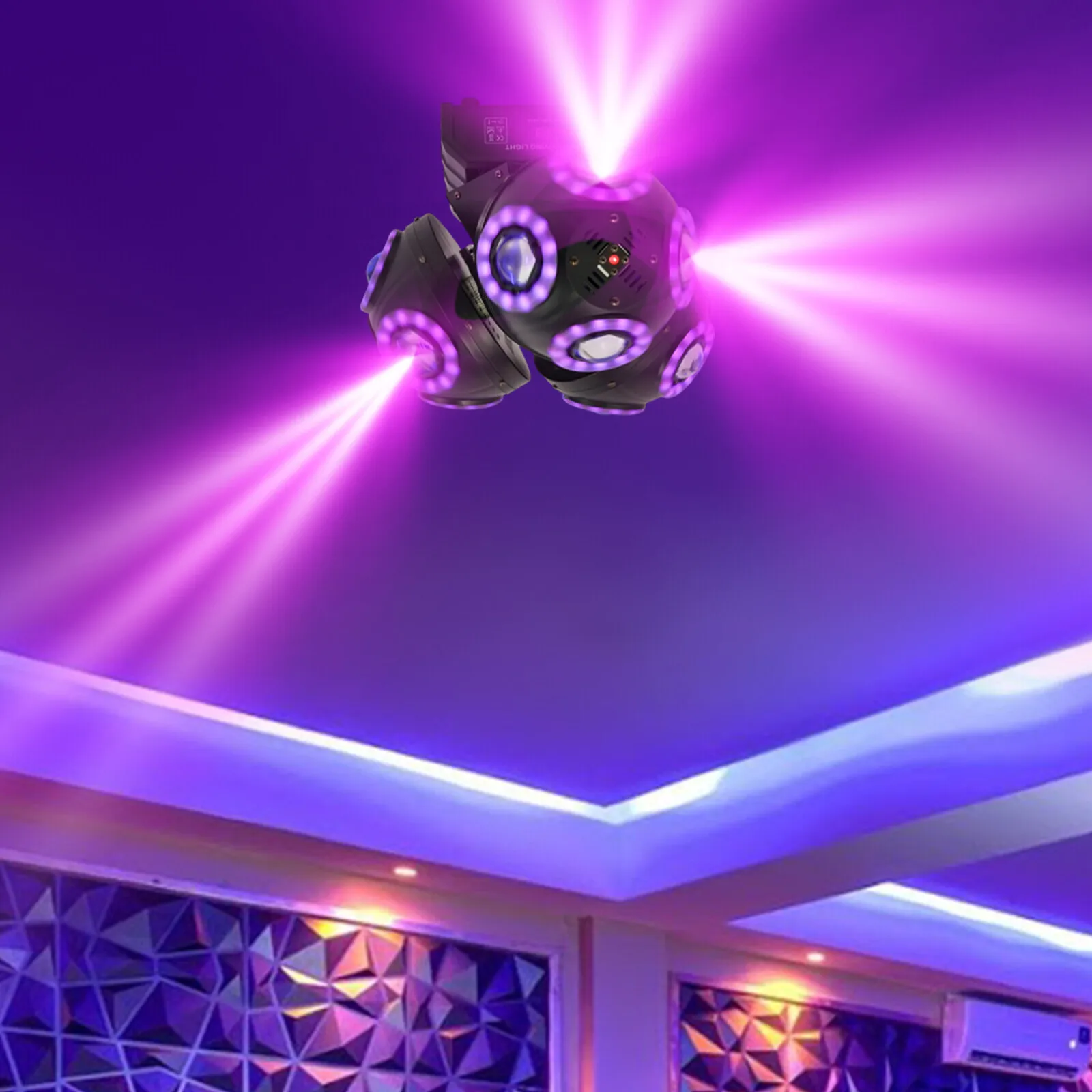 

RGBW Moving Head Stage Light 200W, 540°x360° Full Coverage, Voice DMX Control for Bar KTV Wedding Party Lighting Effect