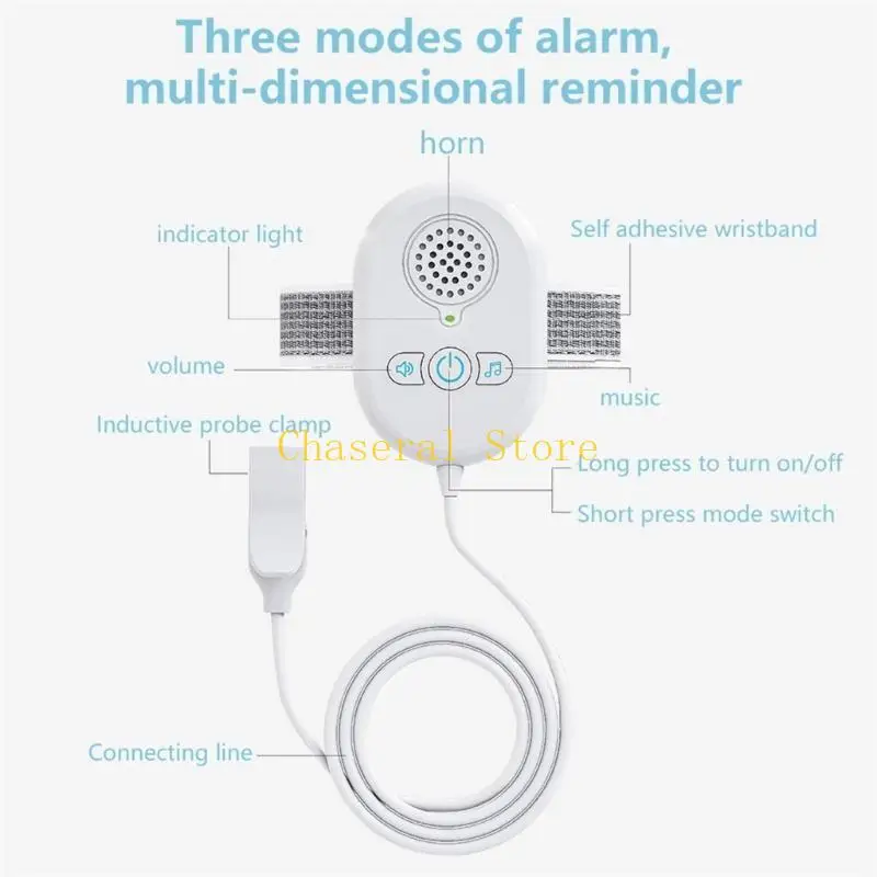 E7CE Urine Detection Alarm for Kids Adults Potty Training USB C Rechargeable Bed Wetting Alarm with Multiple Alert Modes