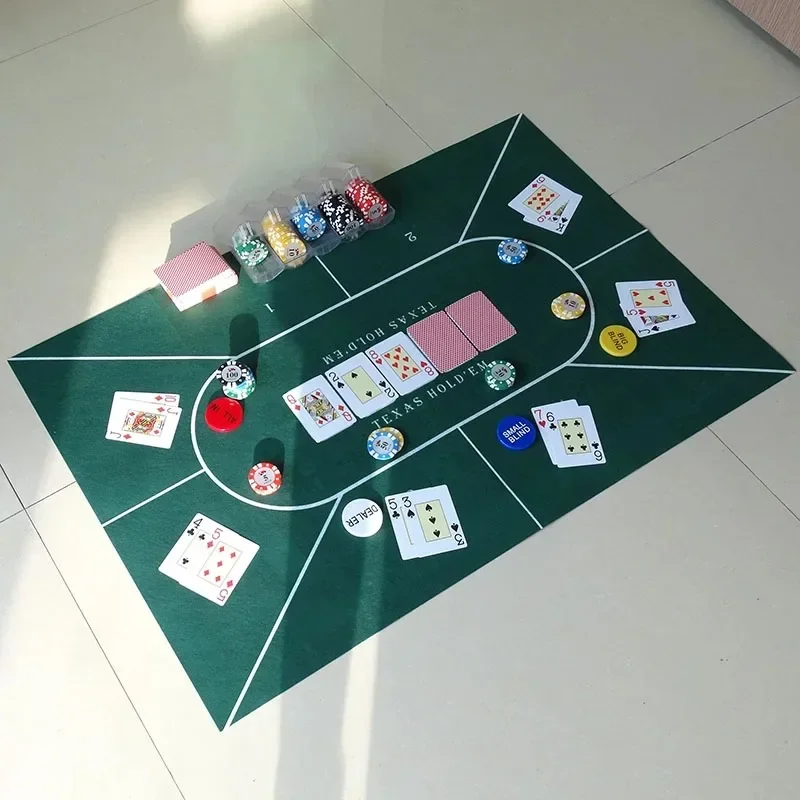 90x60 سنتيمتر الوجهين بوكر الجدول حصيرة تكساس هولدم وتيك بو لعبة بوكر الجدول حصيرة عدم الانزلاق مفرش المائدة الترفيه اكسسوارات #4