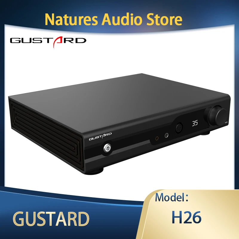 

Gustard H26 Headphone AMP Fully Balanced Discrete Class A Amplifier Audio Pre-amplifier 4pin XLR 4.4mm 12000mw out put Power