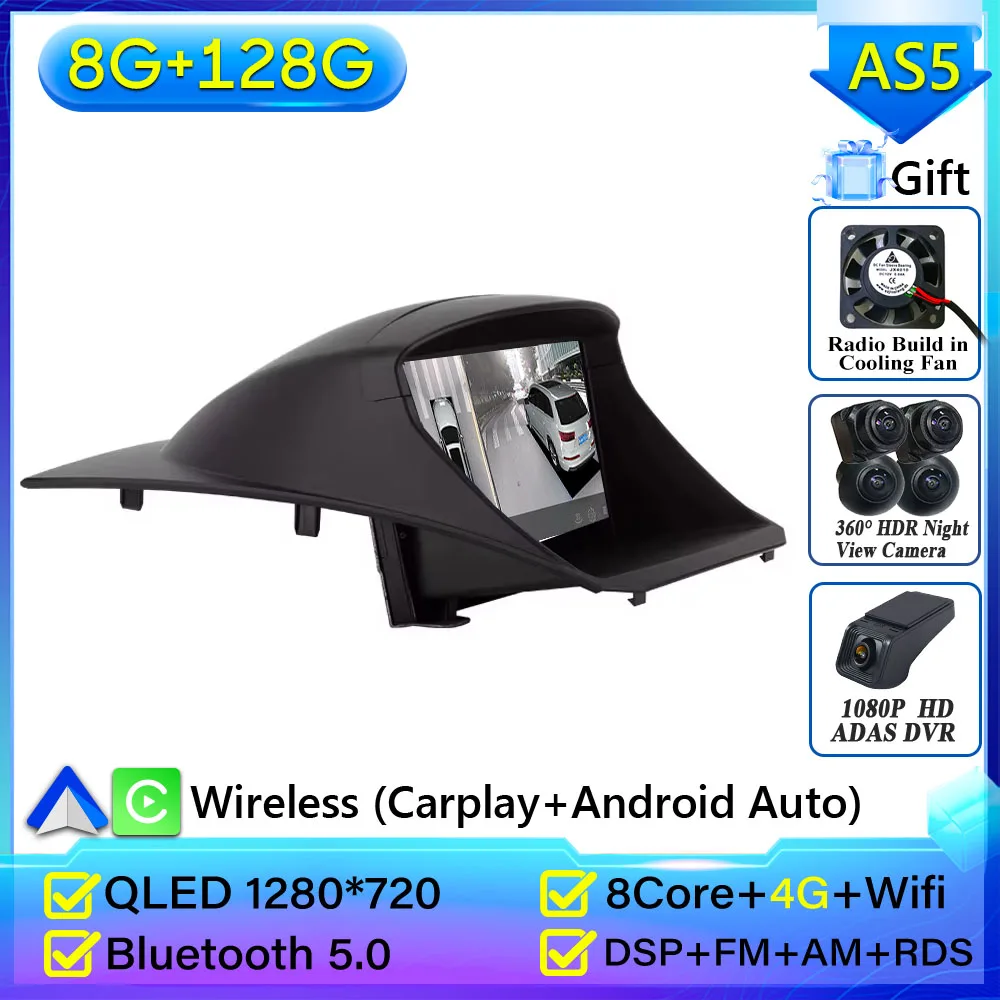 Android 16 autoradio voor Ford Fiesta 2009 - 2017 GPS navigatie Android Auto Carplay Wifi video stereo scherm 4G geen 2din