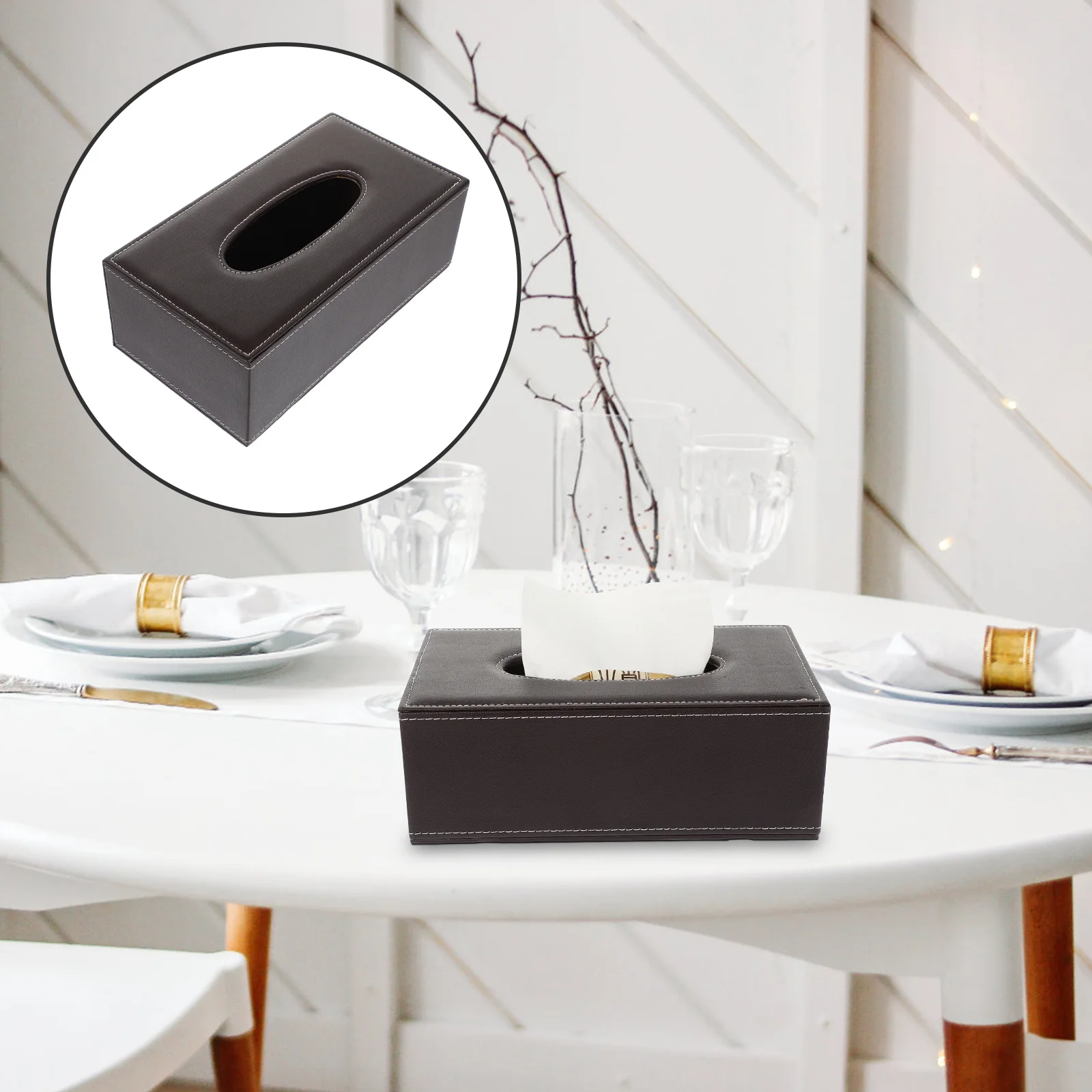 حامل علبة مناديل تصميم بسيط للمنزل والمكتب والحمام ومنظم الملفات #3