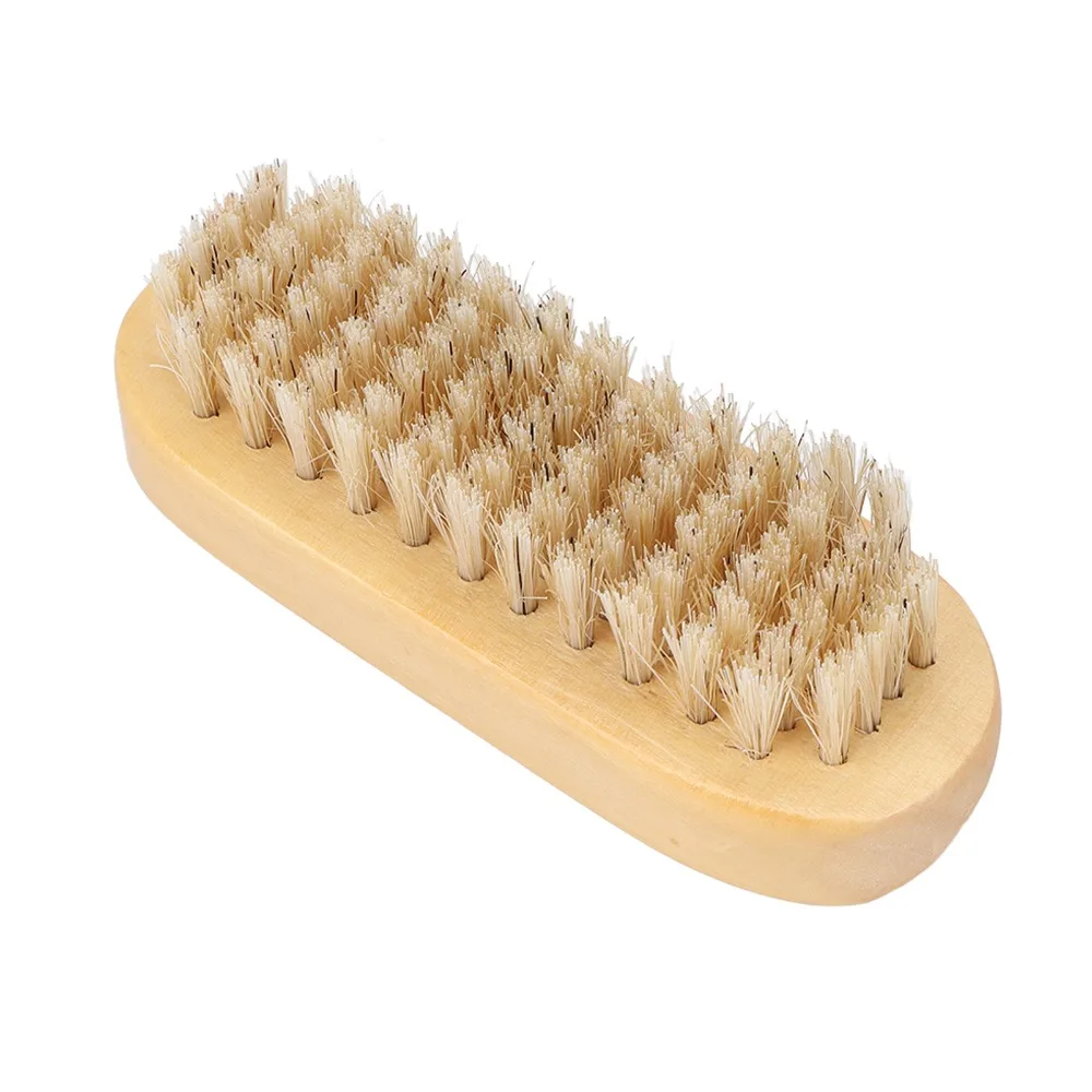 Wooden Nail Cleaning Brush Double Sided Two-sided Double Sided Nail Scrubber Manicure Pedicure Brush Manicure Pedicure Care