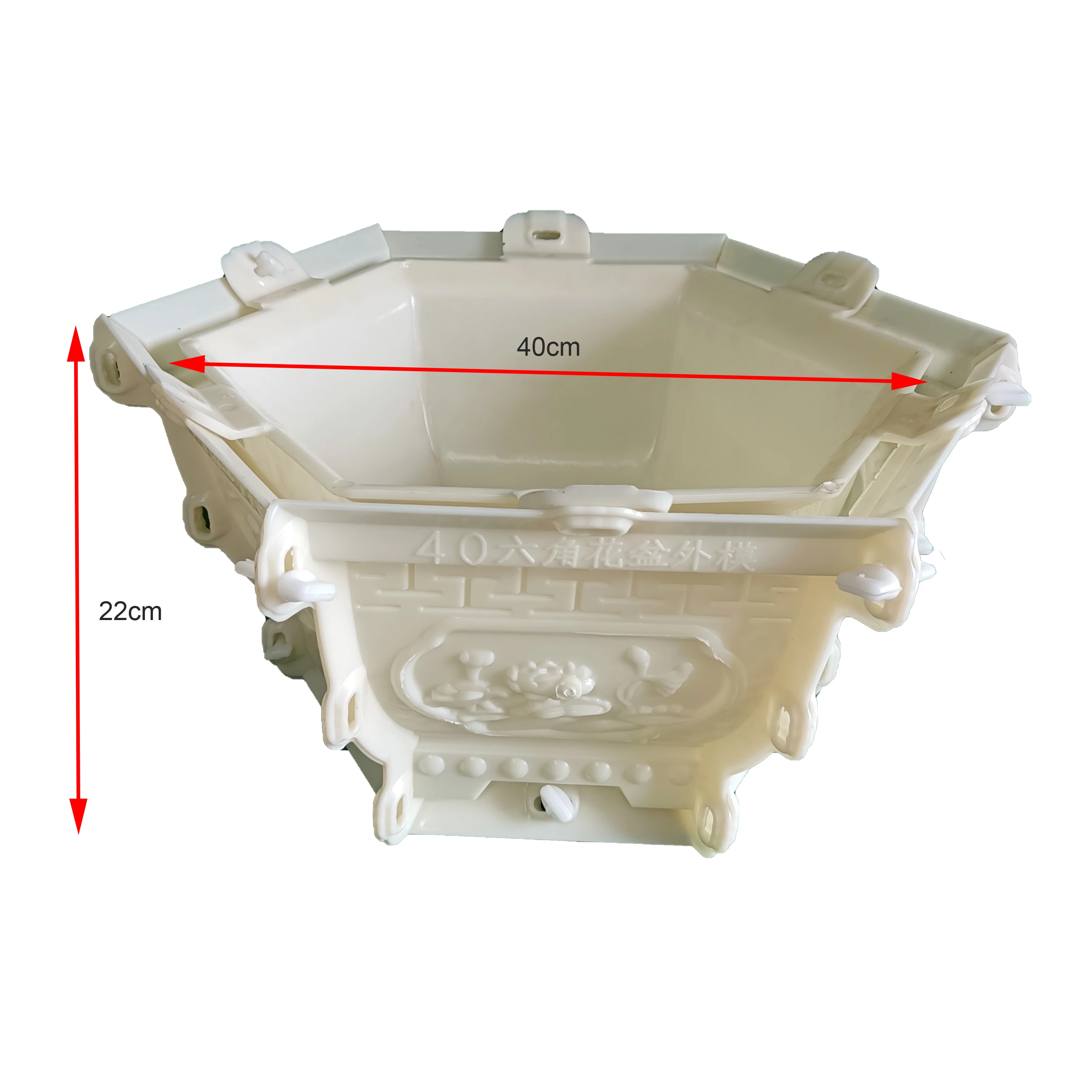 Imagem -06 - Molde Espesso de Vaso de Flores Hexagonal Modelo de Vaso de Cimento Fundido no Local Bonsai Caseiro Concreto Novo
