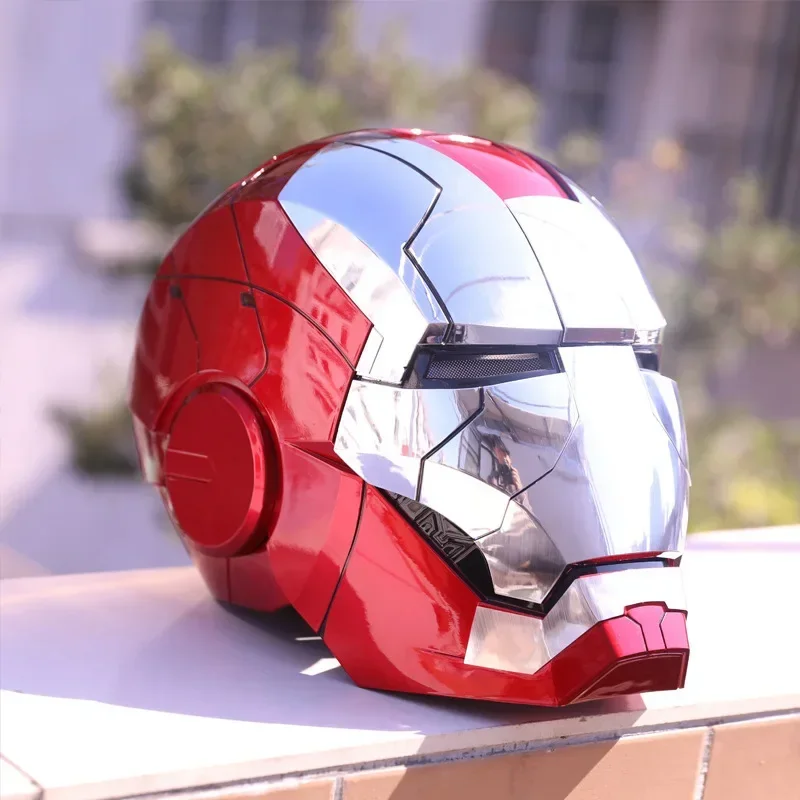 Marvel Iron Man Mk5 capacete elétrico, multi-peça abertura e fechamento capacete, voz controle olhos modelo, crianças e adultos Cosplay presente