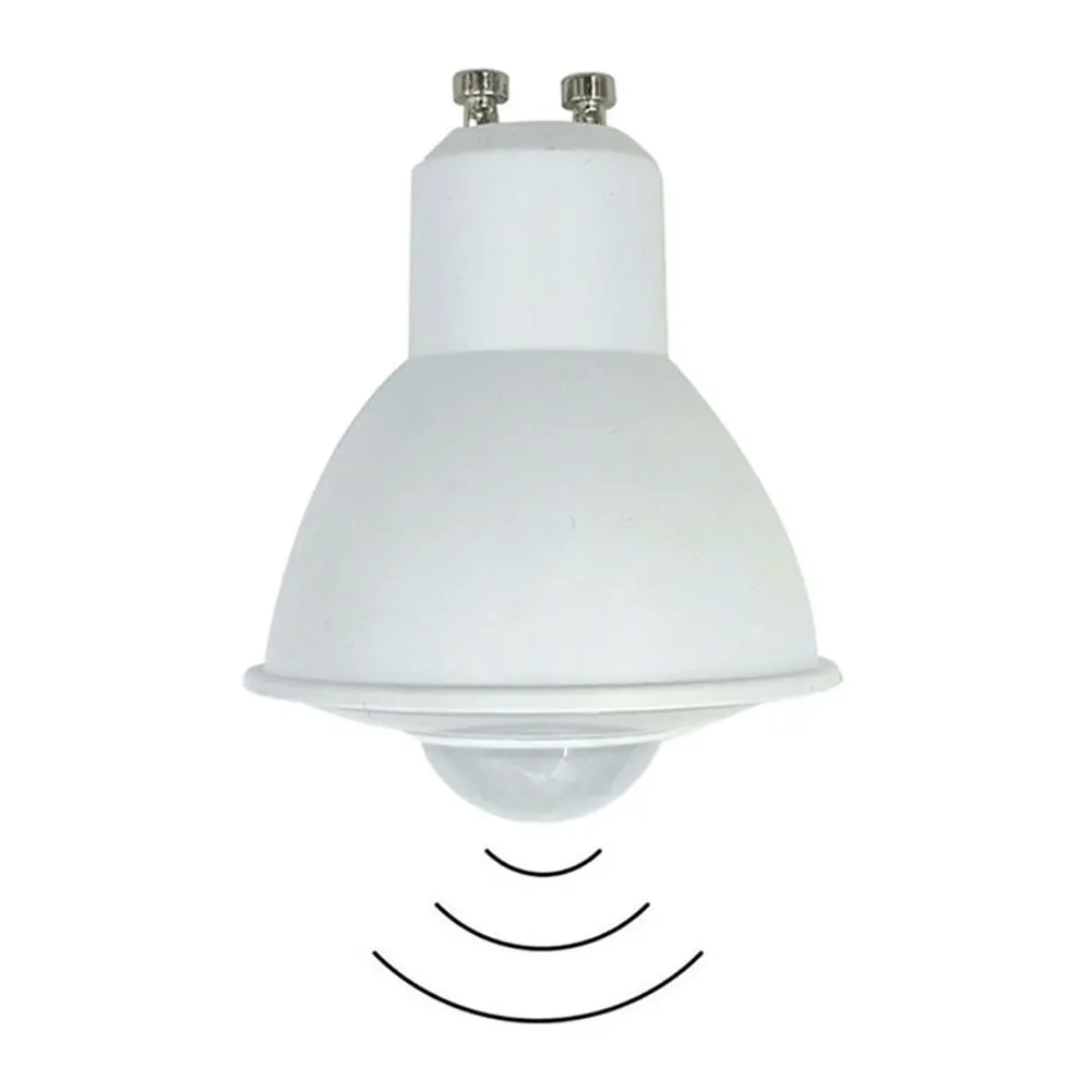 1-Pack PIR LED Light Spot with Motion Sensor 6W GU10 85-265V AC Energy Saving for Corridor Passageway Hall Way Lamp