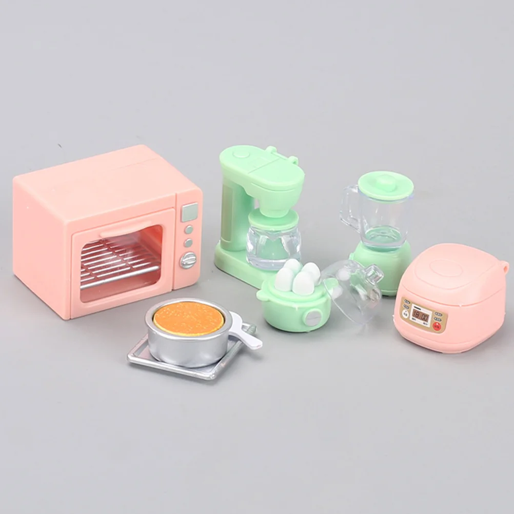 

Dollhouse Mini Kitchen Tiny Utensils Miniature Kitchenware Prop Rice Cooker Accessories Appliances Abs Lovely Toy