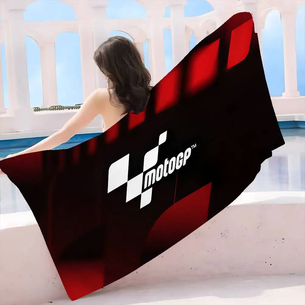 M-Moto GP Motorcycle Racing Bath Towel Microfiber Soft Water Absorbing Breathable For Girl Kids Decorative Cartoon Beach Towel