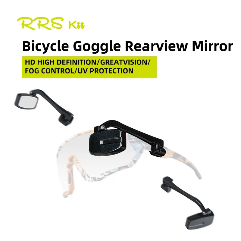 Rrskit Bicycle Goggles Rearview Mirror Cycling Sun Glasses Rearview Mirror Wide Range Reflector Adjustable Bike Back Sight