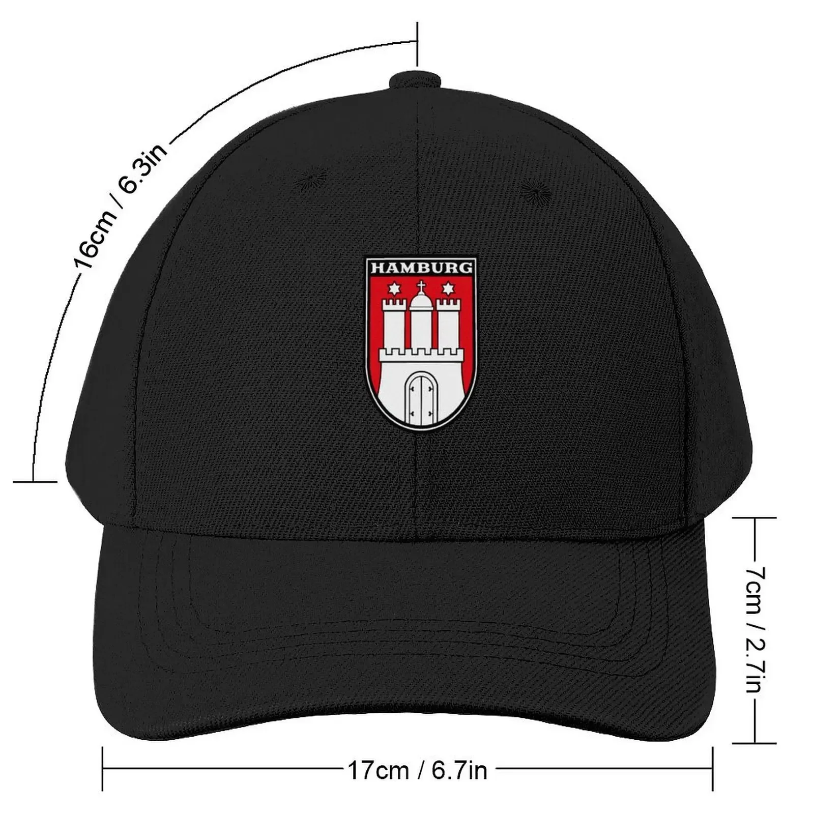 Hamburg Coat of Arms - Germany Badge Baseball Cap Hat men Cosplay Luxury Hat sun hat Women's Beach Outlet Men's