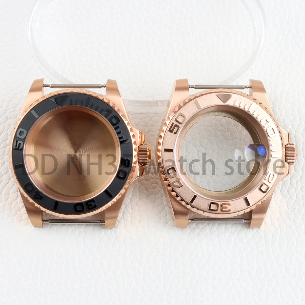 

Rose Gold NH35 Watch Case Sapphire Glass for NH34 NH35 NH36 NH38 Movement SUB/GMT/Yacht-Master 316L Stainless Steel 40mm Case