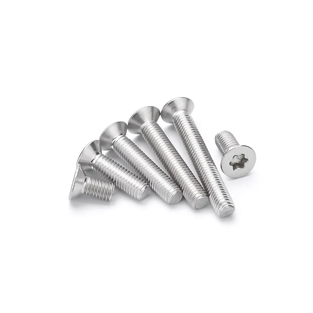 304 Stainless Steel Countersunk Internal Plum Blossom anti-maling sekrup/kepala datar Plum Blossom sekrup Screw