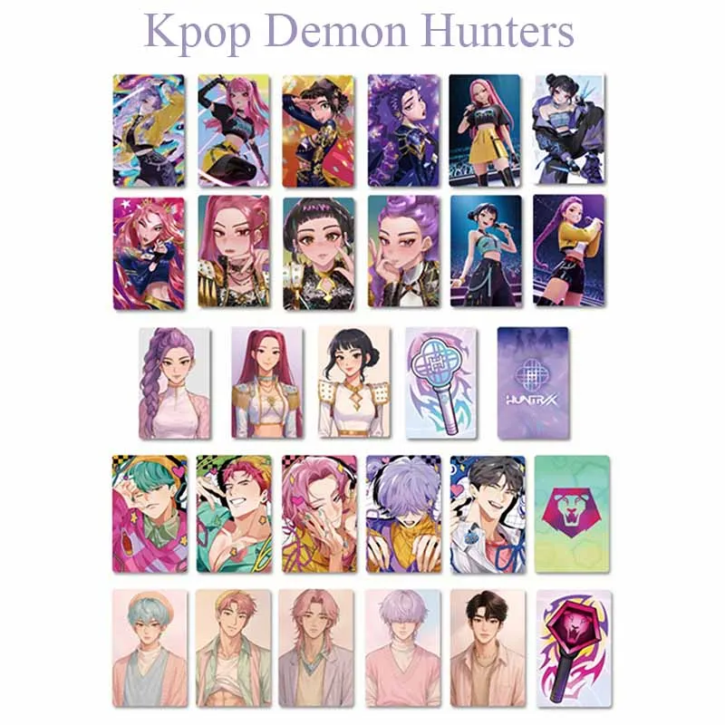 

3/5/10/15 шт./компл. Kpop Demon Hunters Huntrix Saja Boys Group фотокарточки Zoey Rumi Mira Jinu Abby модные ломо-карты подарки для фанатов