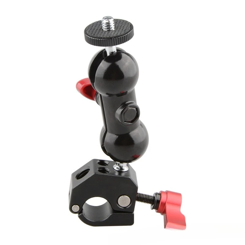 

15Mm Quick Release Tube Clamp 360 ° Rotating Double Ball Head Mount Camera Accessories