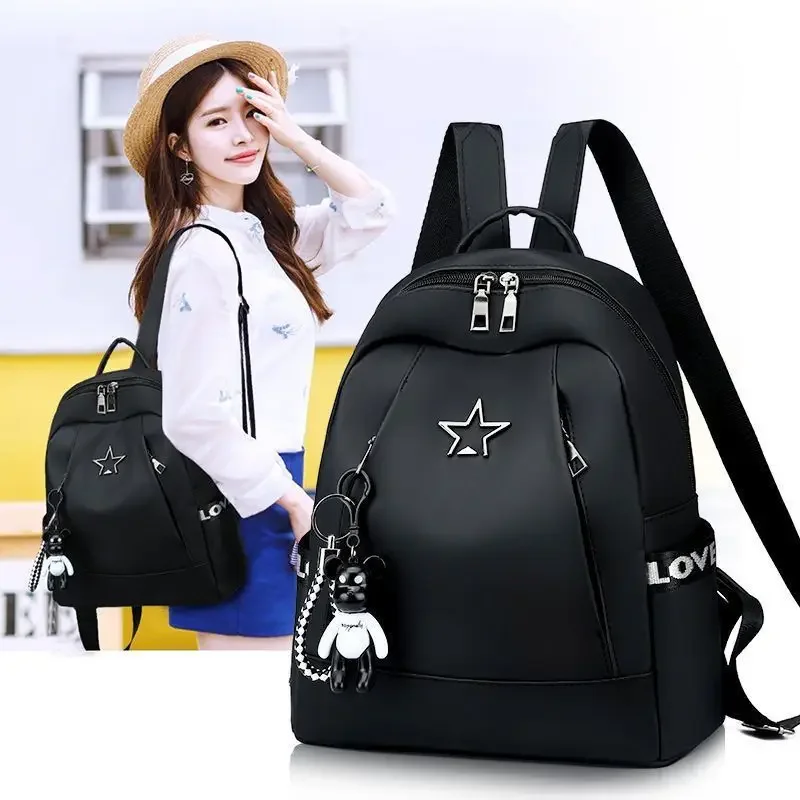 Mochila de viagem feminina de grande capacidade, mochila macia, bolsa escolar oxford para adolescentes, nova bolsa de ombro fashion