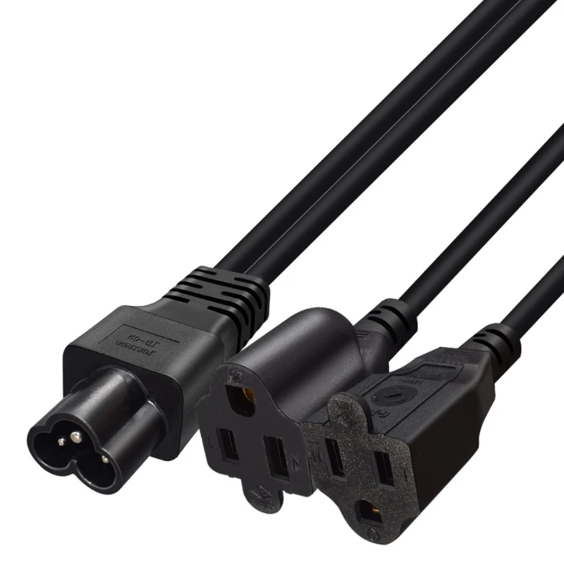 Y Shaped Power Splitter Connector Cord IEC320 Male To NEMA 2X 5-15R Female 30Cm