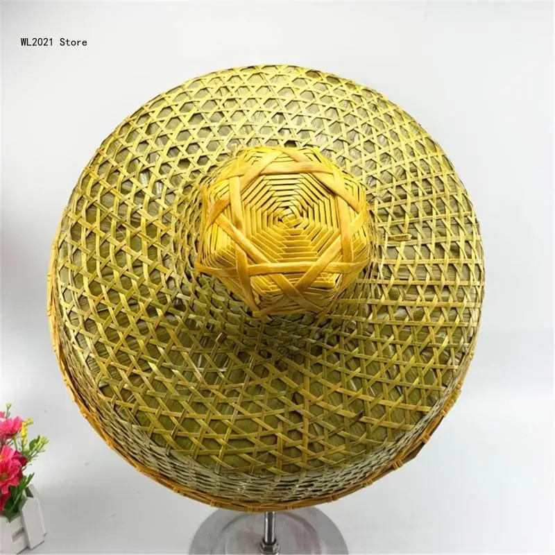 Bamboo Hat Asian Hat Chinese Hat Conical Hat Rice Farmer Hats HandWoven Adult Travel Straw Hat Coolie Hat