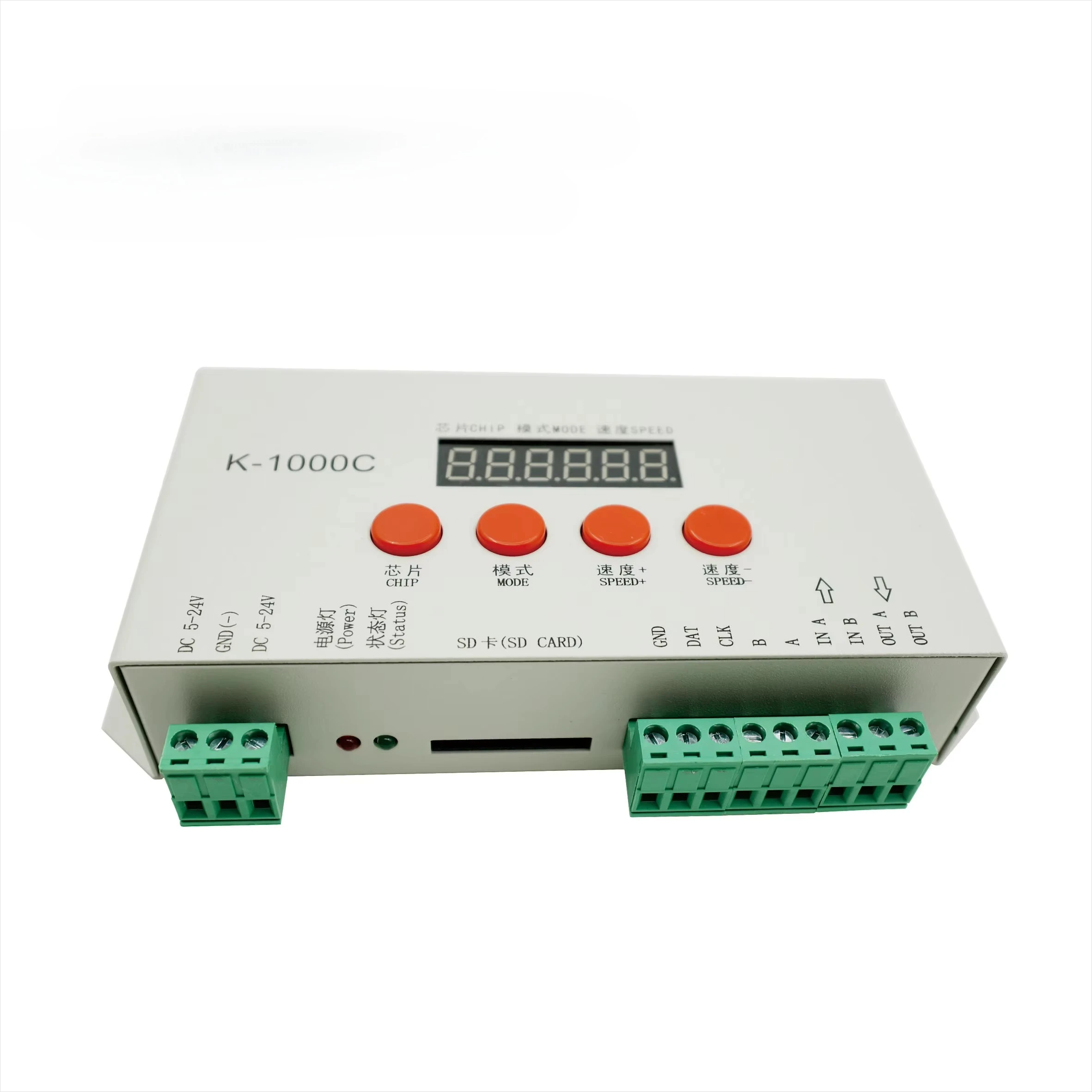 

Support multi-chip DC5-24V DMX512 1000C RGB decorative light source controller