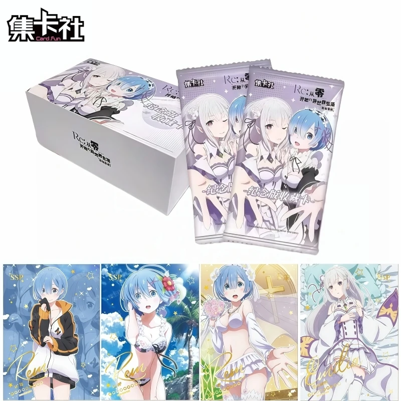 Card.fun New Re: Life in A Different World From Zero Collection Cards for Child Game Anime Card Table Board Toys Festival Gift