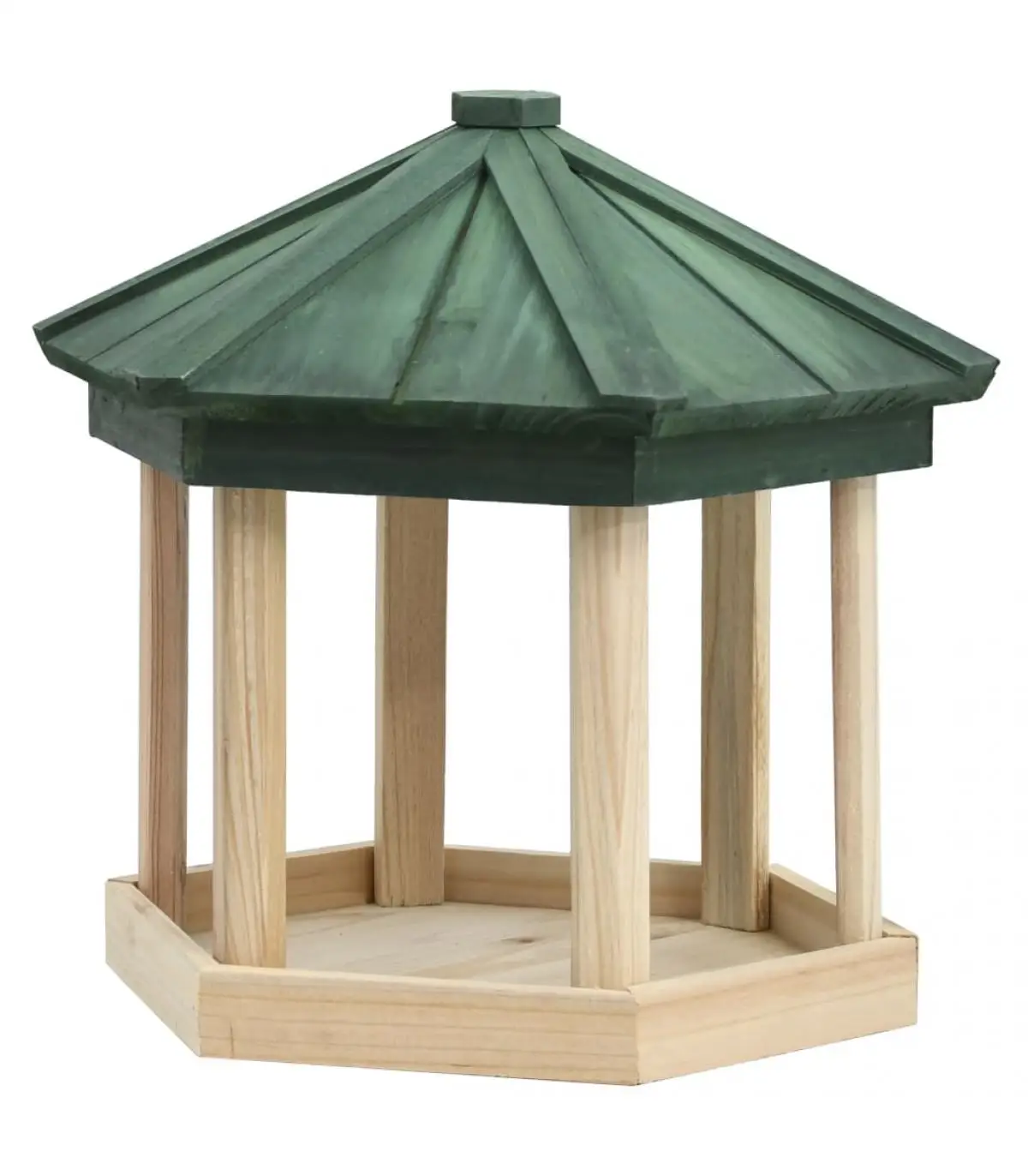 Bird feeders octagonal bird feeder solid fir wood 33x30 cm