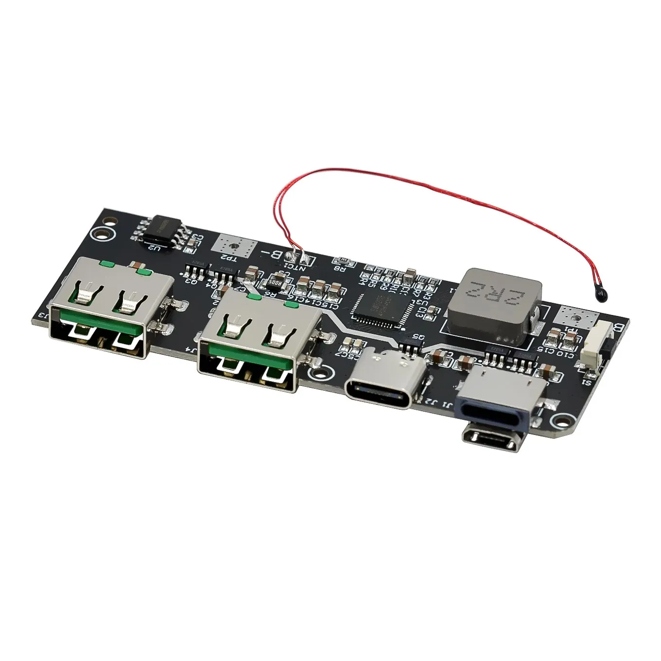 QC4.0 QC3.0 LED مزدوج USB 5 فولت 4.5A 22.5 واط مايكرو/Type-C USB بنك الطاقة المحمول 18650 وحدة شحن درجة الحرارة/حماية الدائرة #1