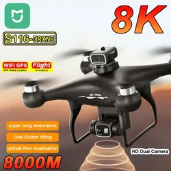 MIJIA S116 MAX Drone 5G 8K HD Camera Brushless Motor Obstacle Avoidance Helicopter Optical Flow Quadcopter RC for Toys