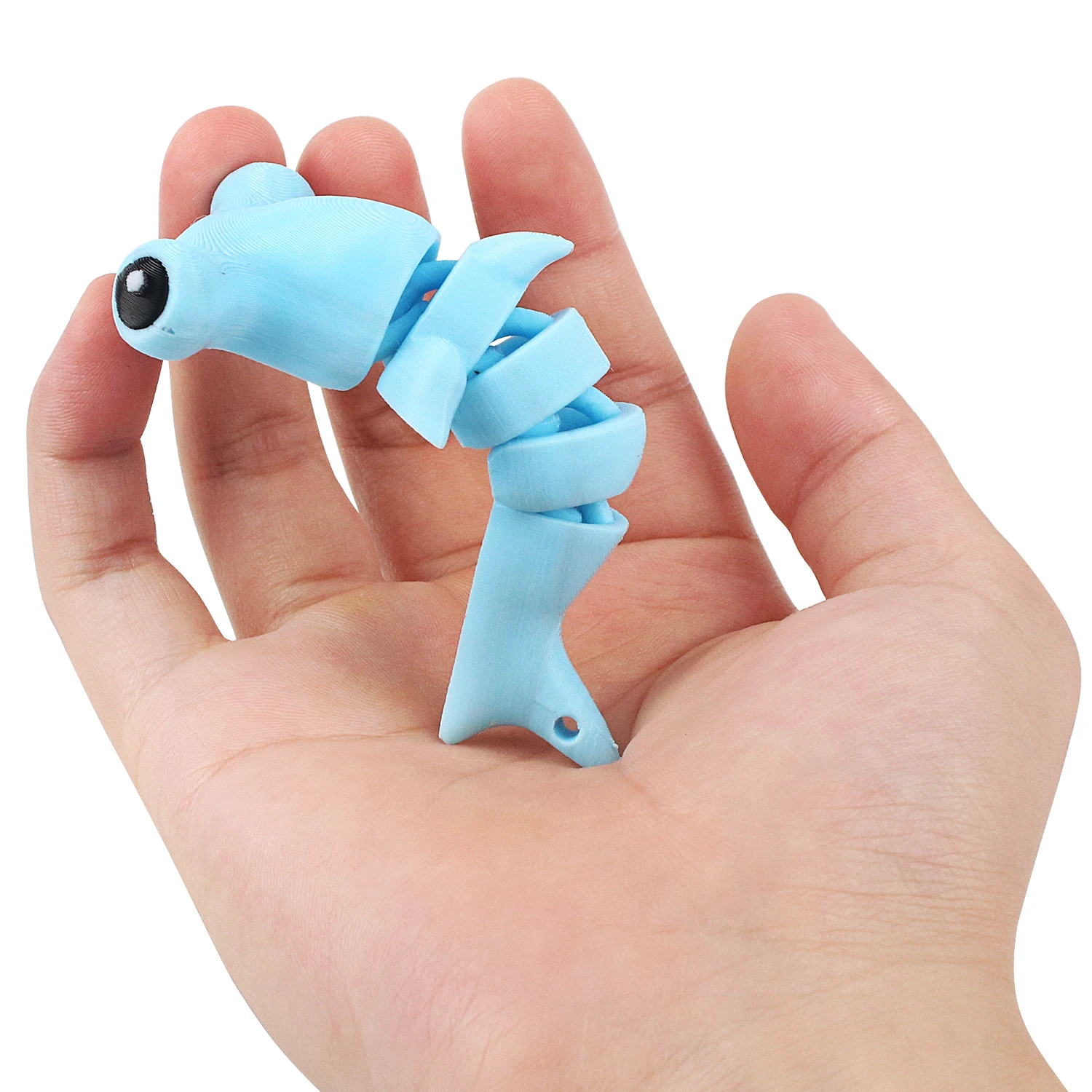 Simulated blue whale figurine model, creative desktop ornament, joint movable small accessory, fun toy