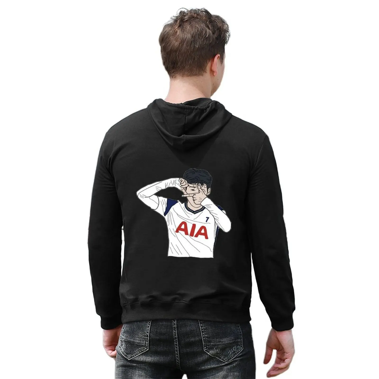 Heung-Min Son طباعة التصوير الفوتوغرافي هوديي الرجال ارتداء الرجال قميص العرق مجموعة ملابس رجالي مصمم الملابس الشتوية رياضية #6