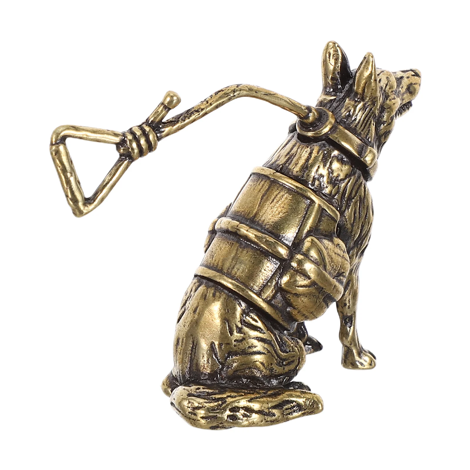

Small Vintage Brass German Shepherd Dog Statue Sitting Pose Metal Desktop Decoration Pet Lover Home Office Feng Shui