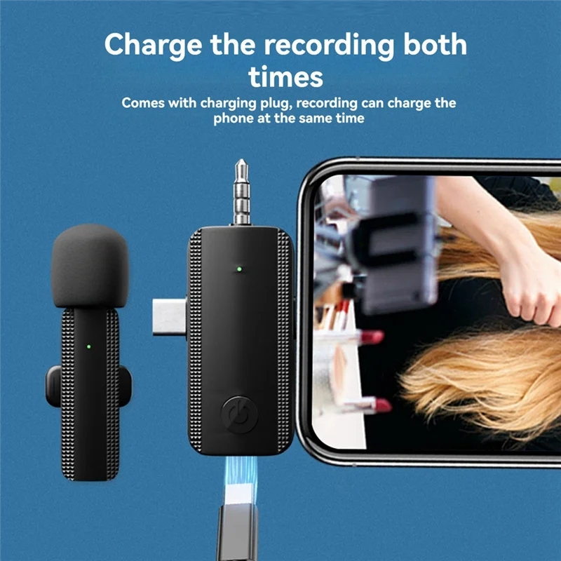 Микрофон для прямой трансляции мобильного телефона ELEC-3-в-1, беспроводной микрофон с зажимом, подходит для записи и короткого видео