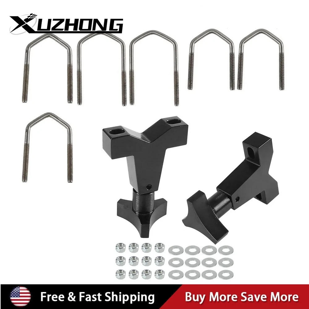 

2 шт., универсальное крепление с высоким подъемом 1-2,5 дюйма для передней трубки, регулируемый кронштейн для крепления трубки домкрата для Jeep Wrangler JK TJ, багажник на крышу спереди