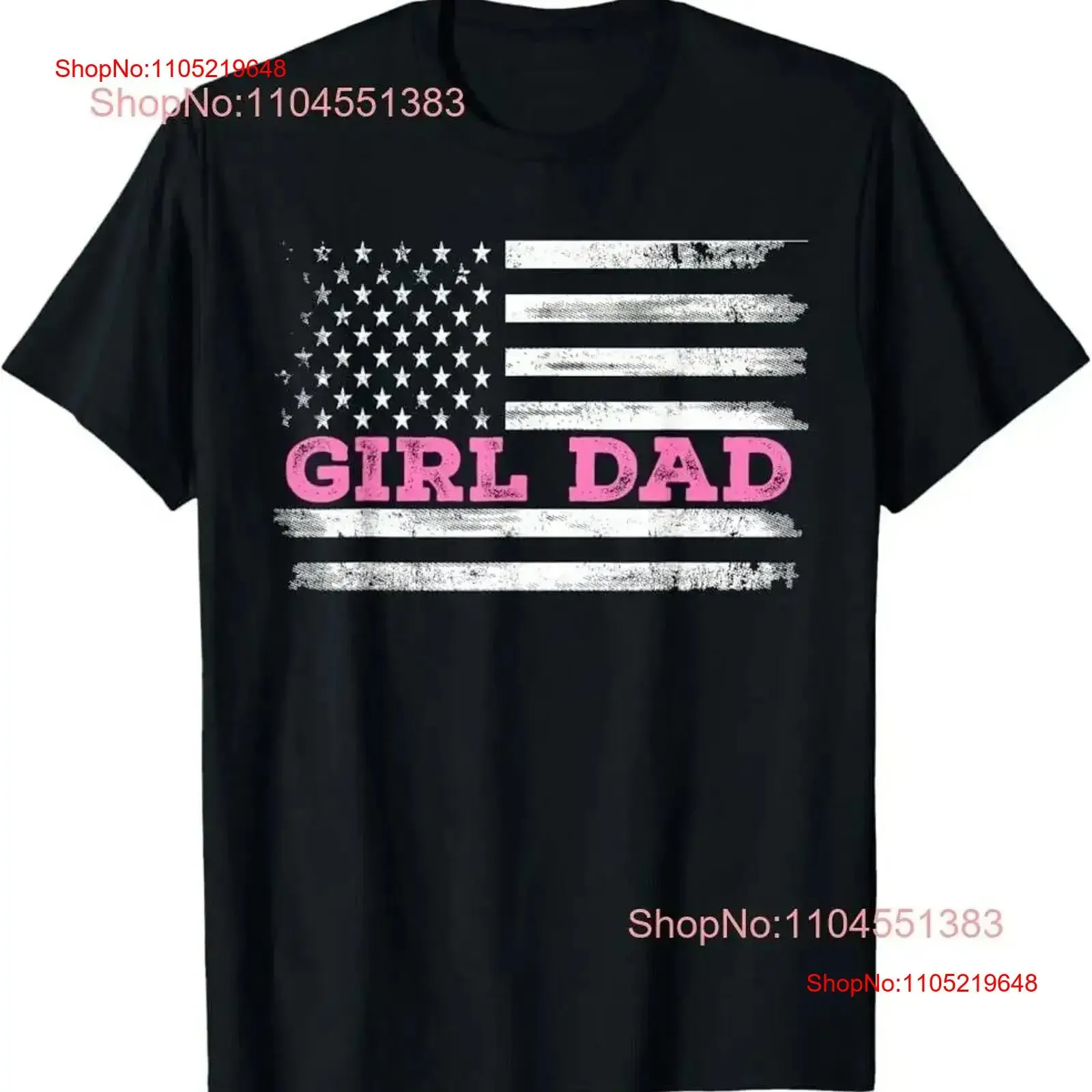 

Girl Dad Father's Day Daughter Of Girls Outnumbered T Shirt vintage Washed homme Breathable Unisex Top For Everyday Wear
