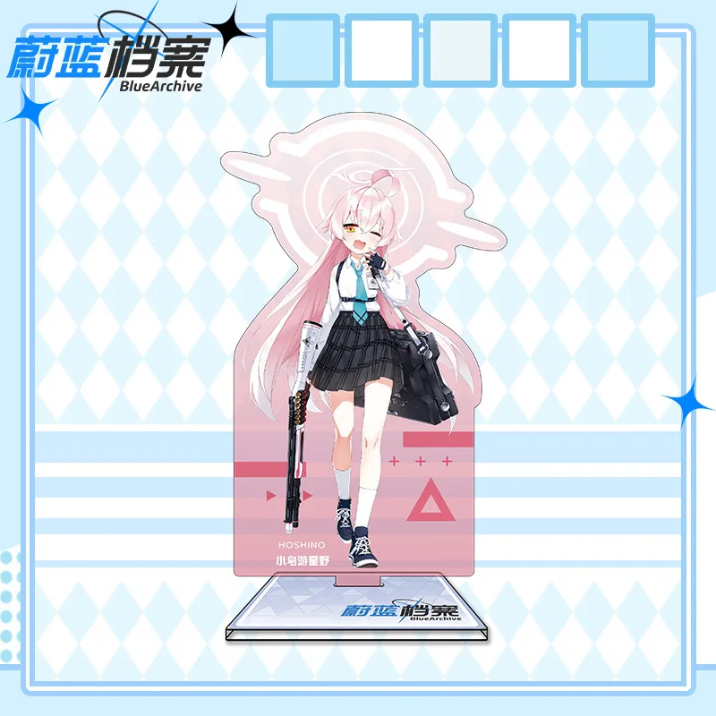 Game Blue Archive Figures Takanashi Hoshino Hayase Yūka Natsume Iroha Cosplay Acrylic Stand Model Plate Desk Decor Standing Sign