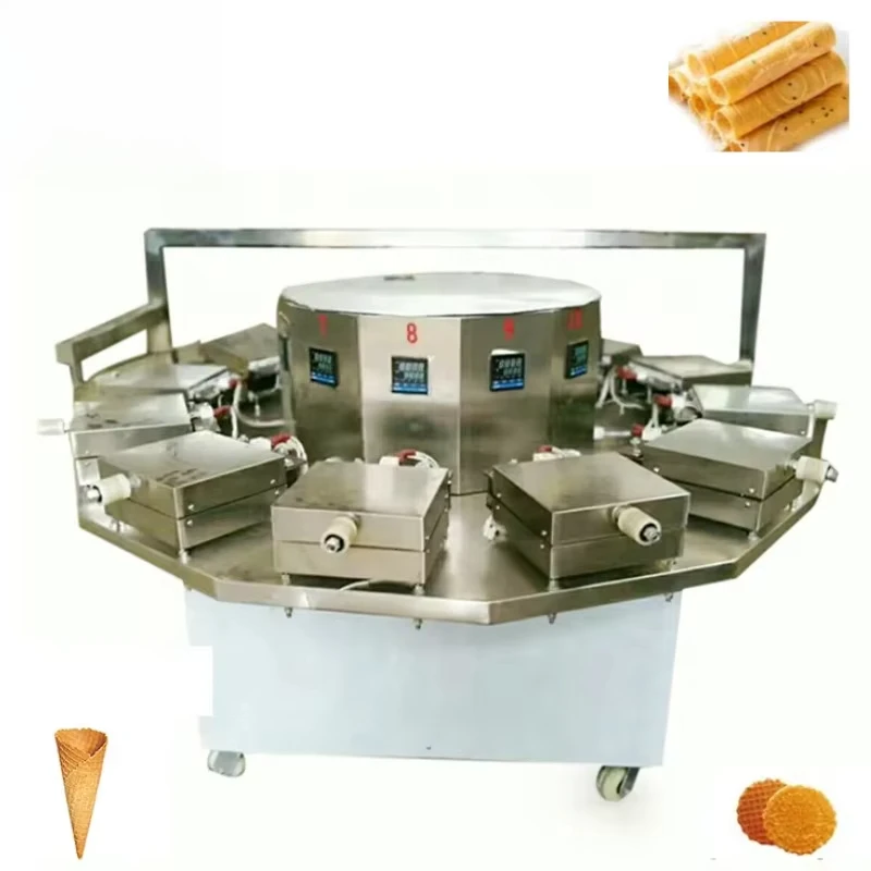 Customized High Quality Food Grade Biscuit Making Machine Easy Operation Ice Cream Cone Biscuit Egg Roll Production Line