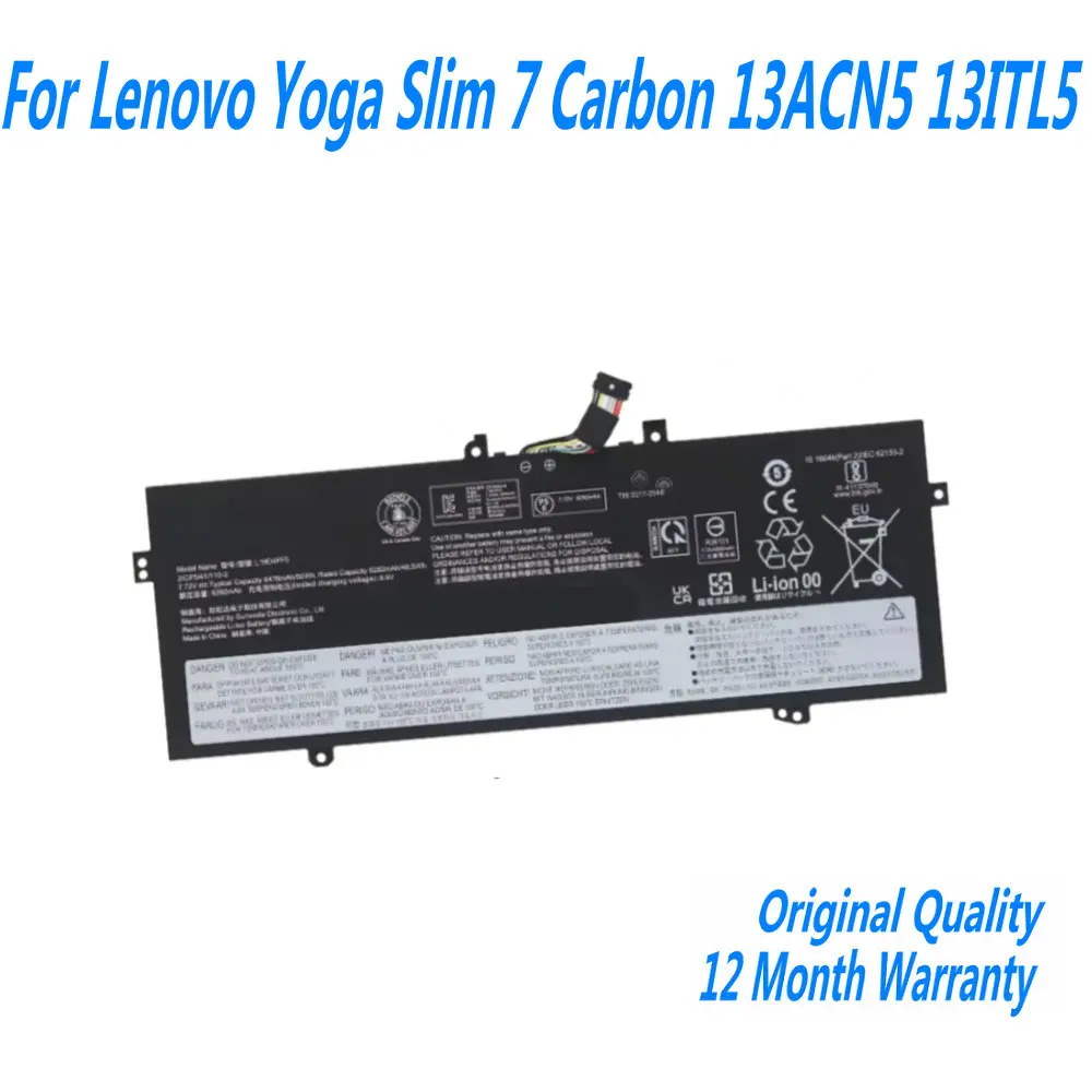 

7.72V 50Wh L19M4PF7 L19D4PF5 For Lenovo Yoga Slim 7 Carbon 13ACN5 13ITL5 SB10Z33892 /Yoga 13s 2021 Laptop Battery
