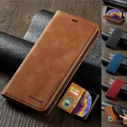 เคสกระเป๋าสตางค์หนังกลับแบบบางสำหรับ iPhone 11 12 13 14 15 16 PRO MAX MINI XR XS 8 7 6s 6 plus SE 2020 5S ฝาพับแม่เหล็กแข็งแรง