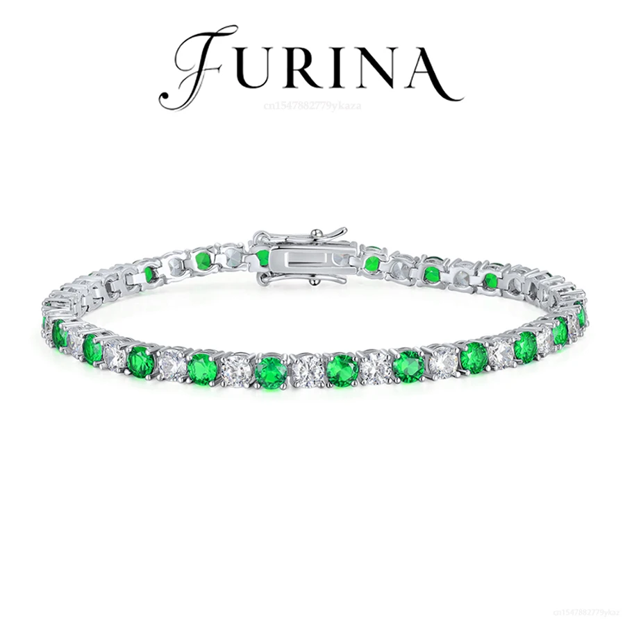 

Furina 18K Plated Luxury Bracelet Green Blue 5A Zircon Inlaid High-end Jewelry Girlfriend Christmas Valentine Day Perfect Gift