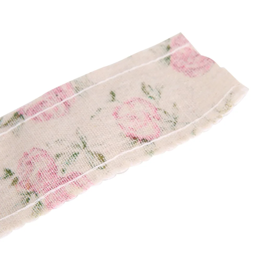 1pcs Flower Bouquet Lace Trim Burlap Ribbon Rose Pattern 2.05in Wide Lace Ribbon Rose Printed Ribbon DIY Decoration