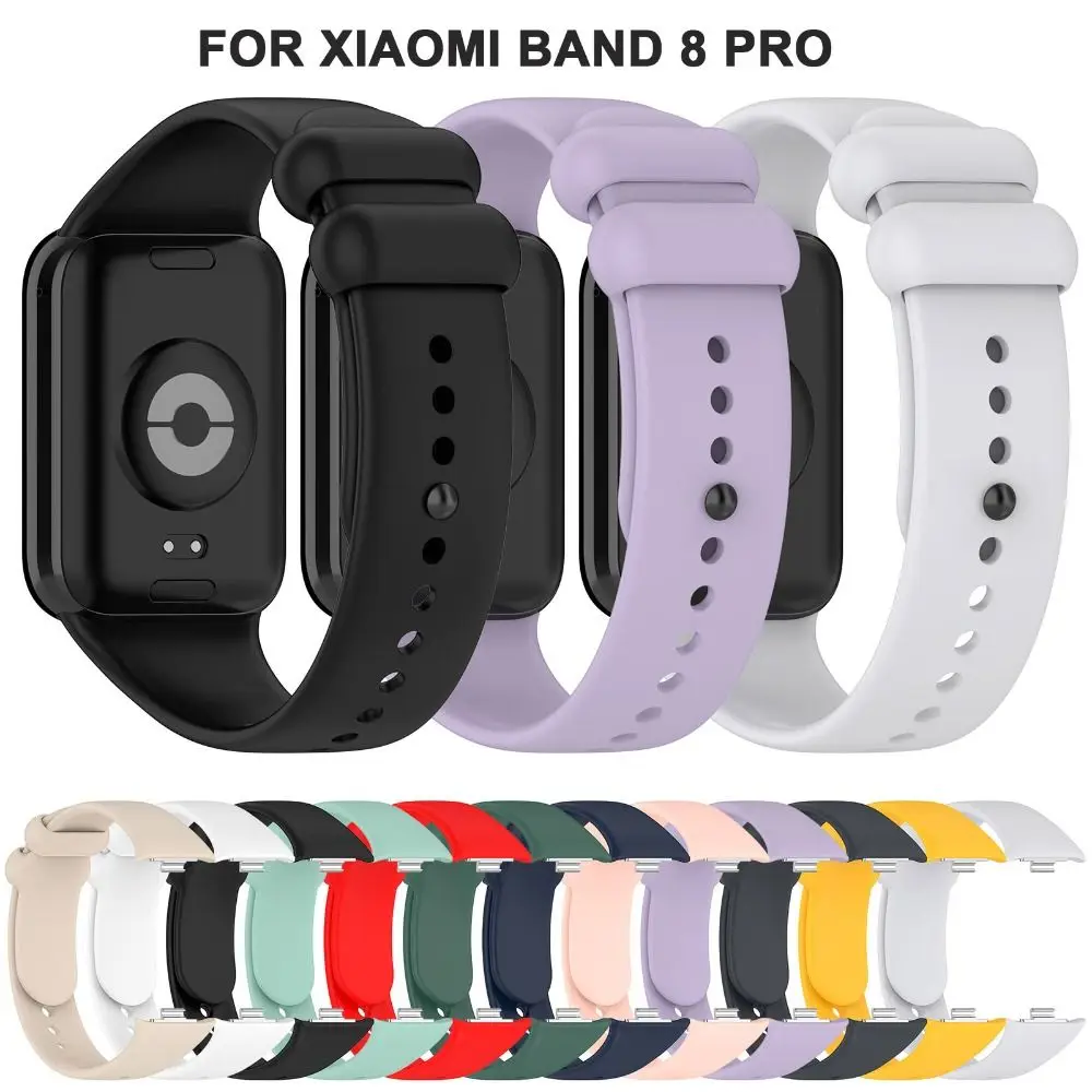 Soft Replacement Silicone Strap Watch Watchband Wristband Smart Accessories Bracelet for Xiaomi Band 8 Pro Smart Watch