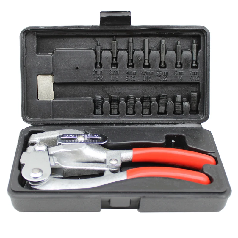 

Hand-Held Power Punch Kit Carbon Steel Iron Plastic Hole Punch Pliers Puncher Kit For Stainless Steel Aluminum Leather