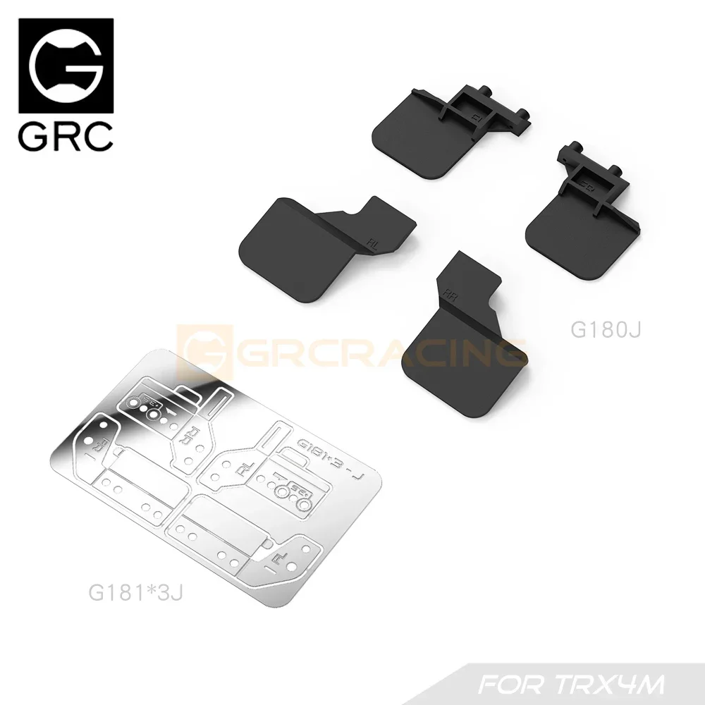 GRC 1/18 Rubber Mud Flap for Traxxas TRX4M Chevrolet K10 Ford F150 Upgrade Option parts # G181J / G183J